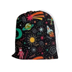 Space Seamless Pattern Drawstring Pouch (xl) by pakminggu