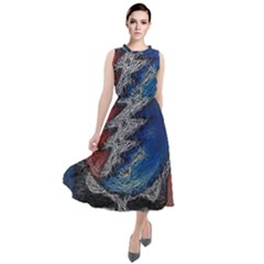 Grateful Dead Logo Round Neck Boho Dress by Cowasu