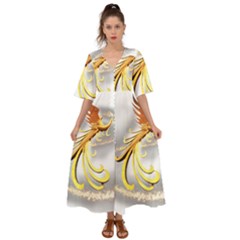 Phoenix Kimono Sleeve Boho Dress by Cowasu