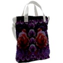 Night So Peaceful In The World Of Roses Canvas Messenger Bag View2