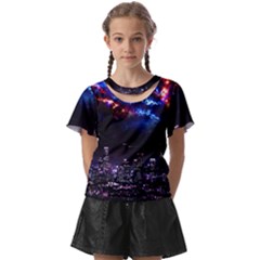 Science-fiction-sci-fi-forward Kids  Front Cut T-shirt by Cowasu