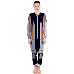 Rocket-space-universe-spaceship Onepiece Jumpsuit (ladies) by Cowasu