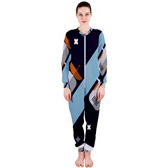 Satellite-machine-space-dark Onepiece Jumpsuit (ladies) by Cowasu