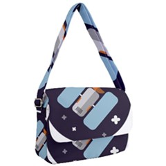 Satellite-machine-space-dark Courier Bag by Cowasu