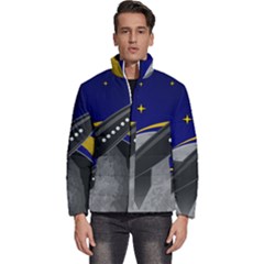 Science-fiction-sci-fi-sci-fi-logo Men s Puffer Bubble Jacket Coat by Sarkoni