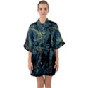 Castle Starry Night Van Gogh Parody Half Sleeve Satin Kimono  View1