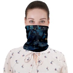 Castle Starry Night Van Gogh Parody Face Covering Bandana (adult) by Sarkoni