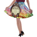 Cartoon Starry Night Art Van Gogh Parody A-line Skater Skirt View2