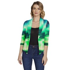 Lake Storm Neon Women s Draped Front 3/4 Sleeve Shawl Collar Jacket by Bangk1t