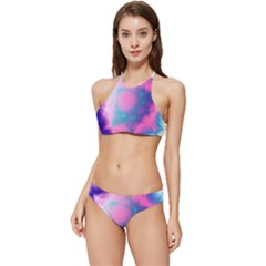 Geometry Abstract Pattern Hypercube Banded Triangle Bikini Set by Bangk1t