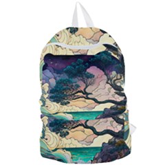 Tree Wave Ocean Foldable Lightweight Backpack by Bangk1t