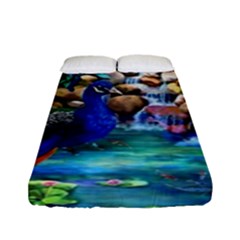 Peacocks  Fantasy Garden Fitted Sheet (full/ Double Size) by Bedest