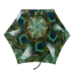 Peacock Feathers Mini Folding Umbrellas by Bedest