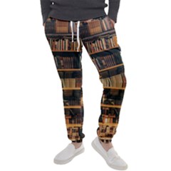 Books On Bookshelf Assorted Color Book Lot In Bookcase Library Men s Jogger Sweatpants by Ravend