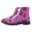 Pink Glitter Butterfly Kid s High-Top Canvas Sneakers View2