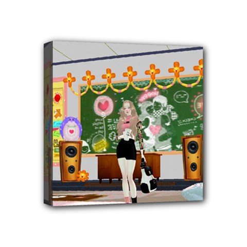 Girl Back To School – Mini Canvas 4  X 4  (framed) by mydreamshopping