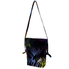 Art Design Graphic Neon Tree Artwork Folding Shoulder Bag by Bedest