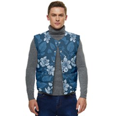 Pattern Flower Nature Men s Button Up Puffer Vest	 by Bedest