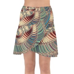 Fractal Strange Unknown Abstract Wrap Front Skirt by Proyonanggan
