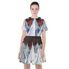 Abstract Painting Cold Temperature Snow Nature Sailor Dress by Grandong
