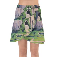 Painting Scenery Wrap Front Skirt by Sarkoni
