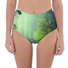 Trees Forest Artwork Nature Beautiful Landscape Reversible High-waist Bikini Bottoms by Sarkoni