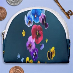 Falling Flowers, Art, Coffee Cup, Colorful, Creative, Cup Horseshoe Style Canvas Pouch by nateshop