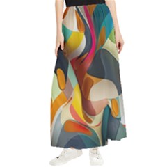 Pattern Calorful Maxi Chiffon Skirt