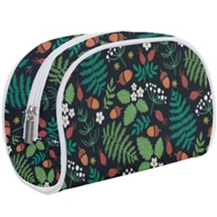 Pattern Forest Leaf Flower Motif Make Up Case (large) by Sarkoni