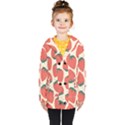 Seamless Strawberry Pattern Vector Kids  Double Breasted Button Coat View1