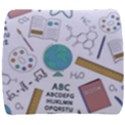 School Subjects And Objects Vector Illustration Seamless Pattern Back Support Cushion View1