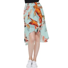 Koi Fish Frill Hi Low Chiffon Skirt by Grandong
