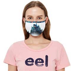 Blue Castle Halloween Horror Haunted House Cloth Face Mask (adult) by Sarkoni