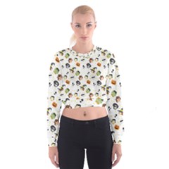 Happy Halloween Vector Images Cropped Sweatshirt by Sarkoni