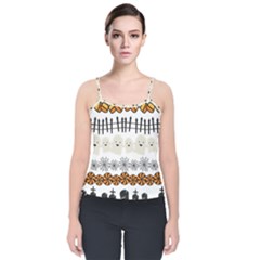 Halloween Holidays Velvet Spaghetti Strap Top by Sarkoni