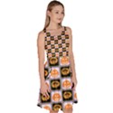 Chess Halloween Pattern Knee Length Skater Dress With Pockets View3