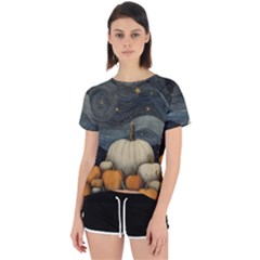 Pumpkin Halloween Open Back Sport T-shirt by Ndabl3x