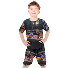 Teenage Mutant Ninja Turtles Leonardo Raphael Michelangelo Donatello Kids  T-shirt And Shorts Set by Sarkoni