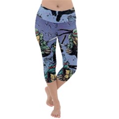 Teenage Mutant Ninja Turtles Comics Lightweight Velour Capri Yoga Leggings by Sarkoni