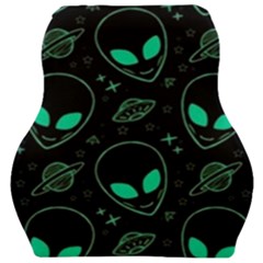Alien Green Black Pattern Car Seat Velour Cushion  by Ndabl3x