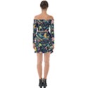 Alien Rocket Space Aesthetic Off Shoulder Top with Skirt Set View2