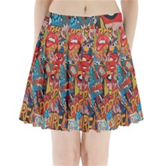 Comic Cartoon Pattern Pleated Mini Skirt by pakminggu