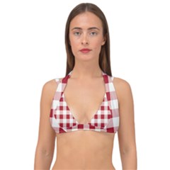 Gingham - 4096x4096px - 300dpi14 Double Strap Halter Bikini Top by EvgeniaEsenina