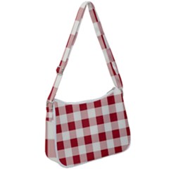 Gingham - 4096x4096px - 300dpi14 Zip Up Shoulder Bag by EvgeniaEsenina