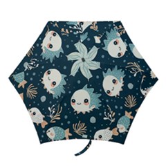 Fish Pattern Mini Folding Umbrellas by Valentinaart