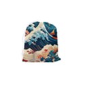 Wave pattern Drawstring Pouch (Small) View2