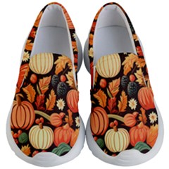 Thanksgiving Pattern Kids Lightweight Slip Ons by Valentinaart