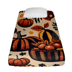 Thanksgiving Pattern Fitted Sheet (single Size) by Valentinaart