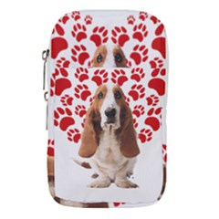 Basset Hound Gift T- Shirt Funny Basset Hound Valentine Heart Paw Basset Hound Dog Lover Valentine C Yoga Reflexion Pose T- Shirtyoga Reflexion Pose T- Shirt Waist Pouch (small) by hizuto