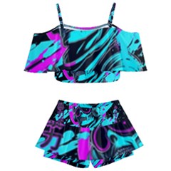 Aesthetic Art  Kids  Off Shoulder Skirt Bikini by Internationalstore